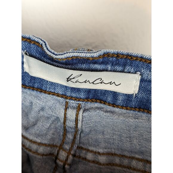Kancan Jean Shorts Denim Distressed Spring Summer Grunge Boho Light Blue Size 28 - Picture 7 of 10
